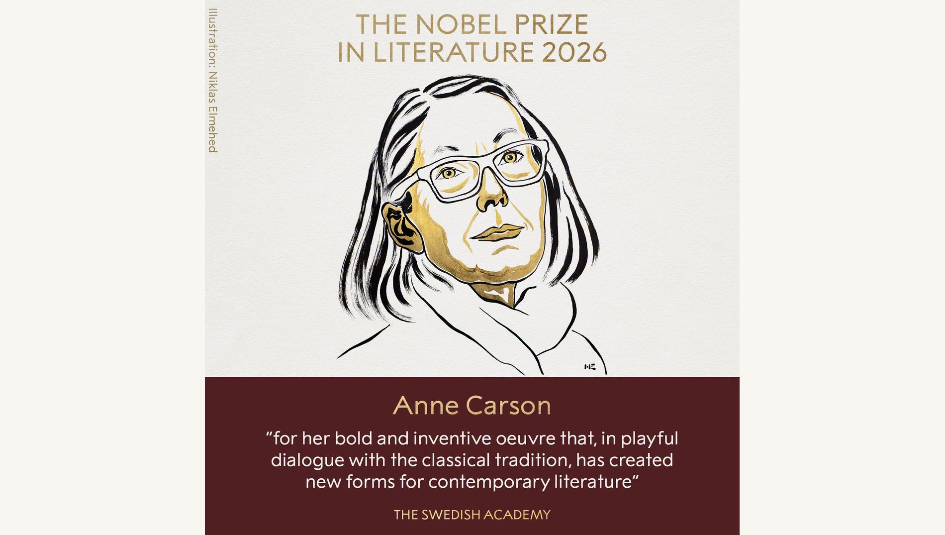 Νόμπελ Λογοτεχνίας 2026 στην Anne Carson